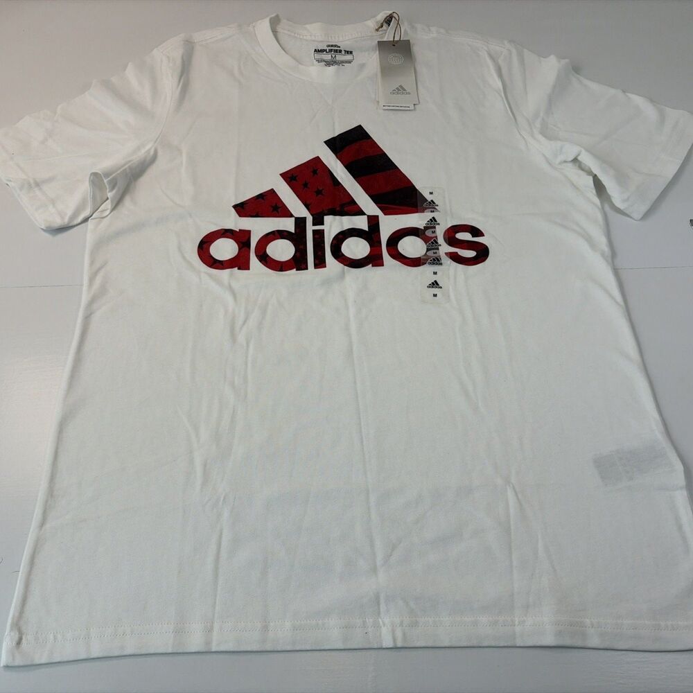 Adidas Mens Shirt Americana Graphic Tee Short Sleeve Crew Neck Size Medium